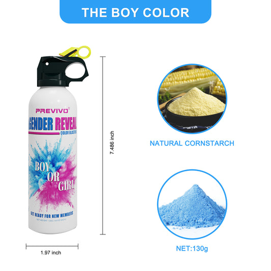 Amousa Baby Shower Powder Baby Gender Reveal Powder Spray Gender Reveal by Color Blue and, Size: One Size