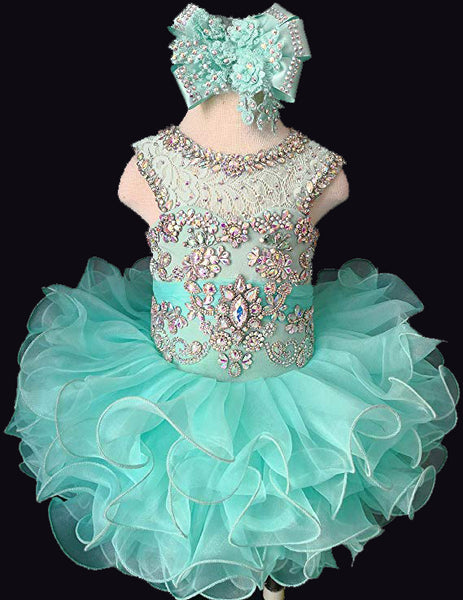 Custom Made Little Girl/Baby Miss Glitz Mint Cupcake Pageant Dress siz ...