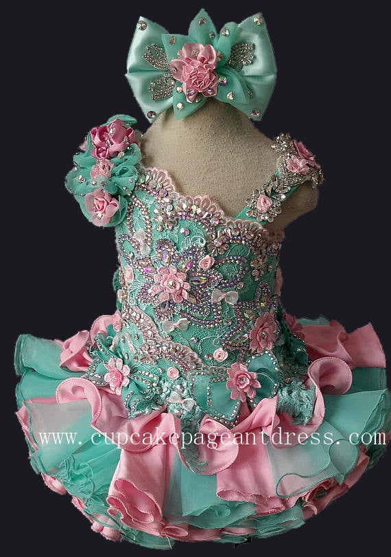 Glitz Beaded and Lace Bodice Little 