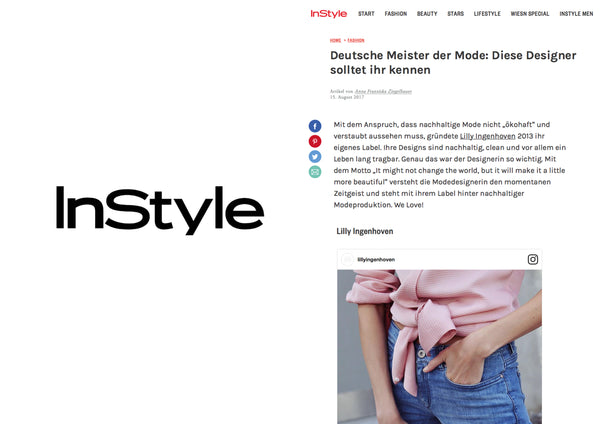 Lilly Ingenhoven named master of german fashion by "InStyle"