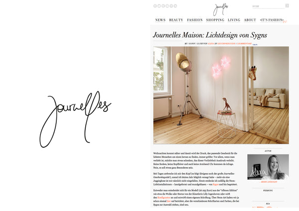 Lilly Ingenhoven x Sygns on "Journelles"