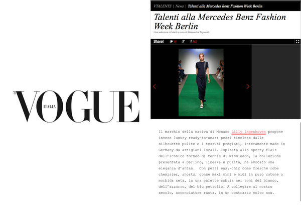 Lilly Ingenhoven on "Vogue Italia"