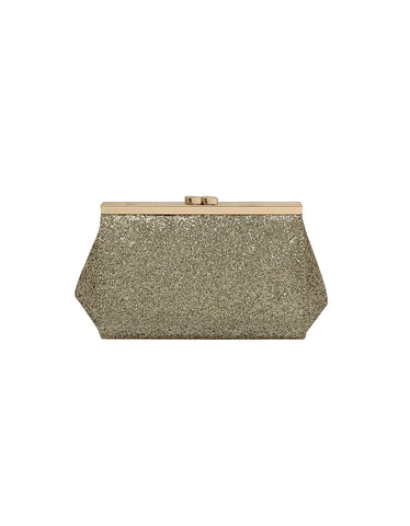 La Regale Glitter Flap Clutch