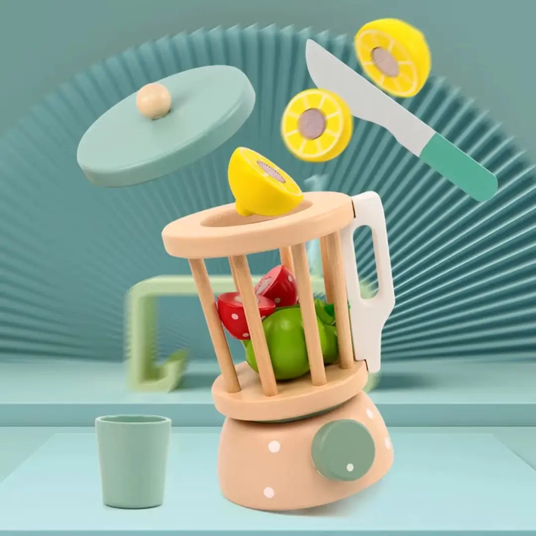 Liquidificador em madeira Montessori- MasterChef Infantil