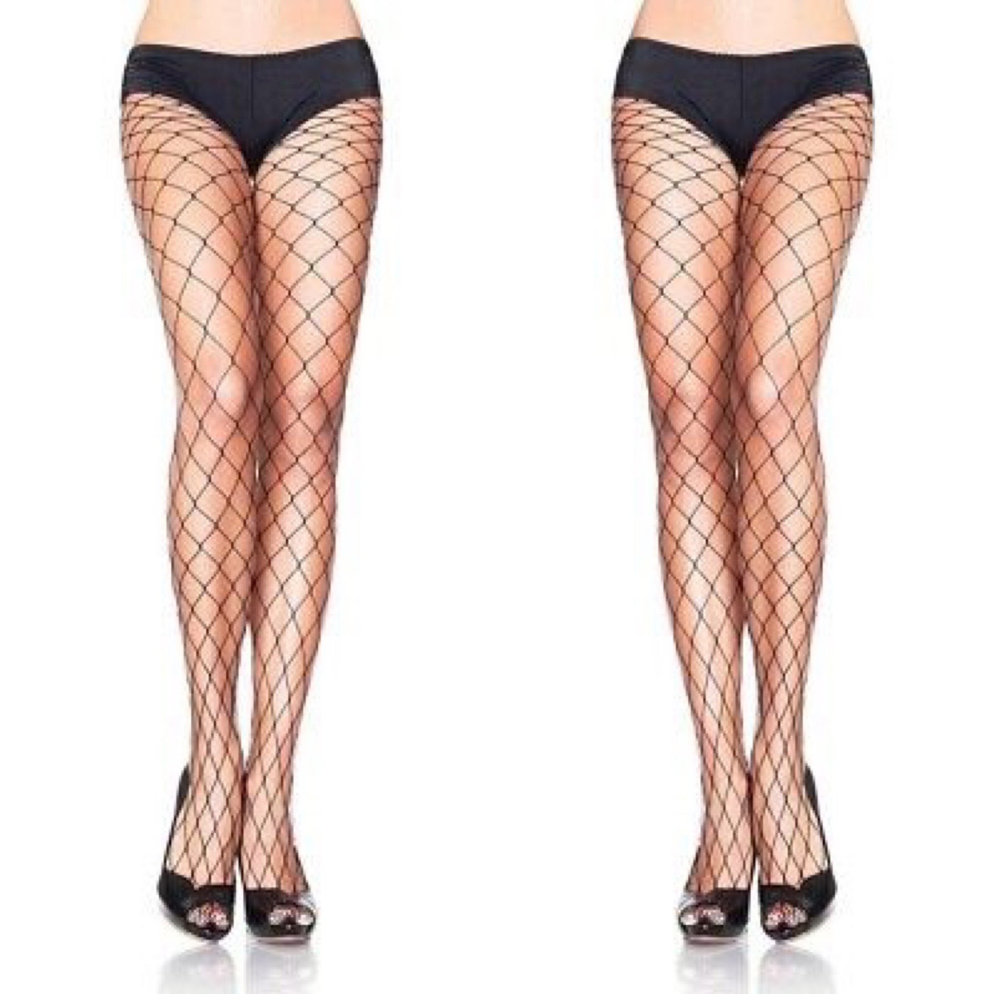 Plus Size Pothole Net Tights, Fishnet Tights