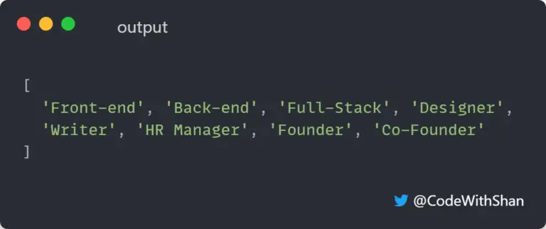 Flat array output