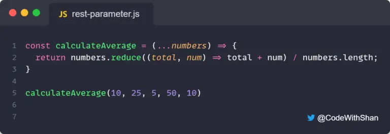 Rest parameter example