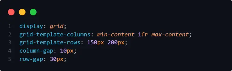 grilles CSS de contenu minimum et maximum