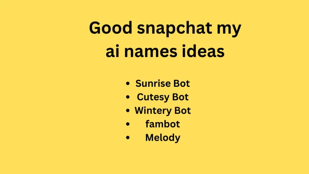 snapchat ai names funny