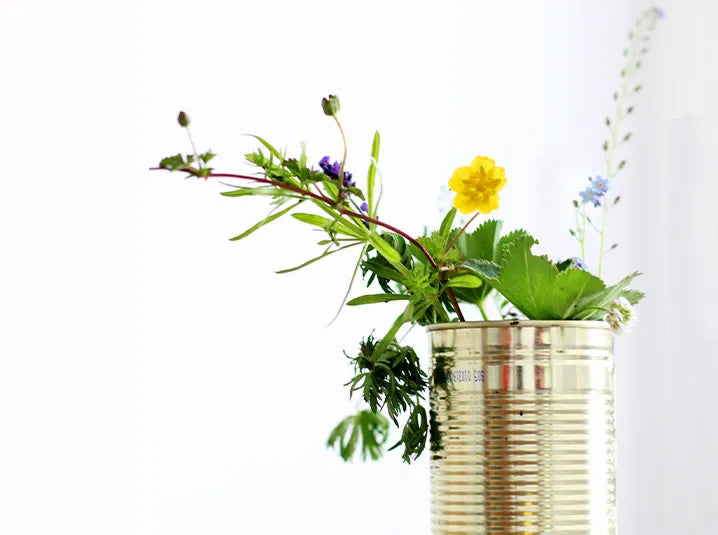 Using tea tin as a herb planter