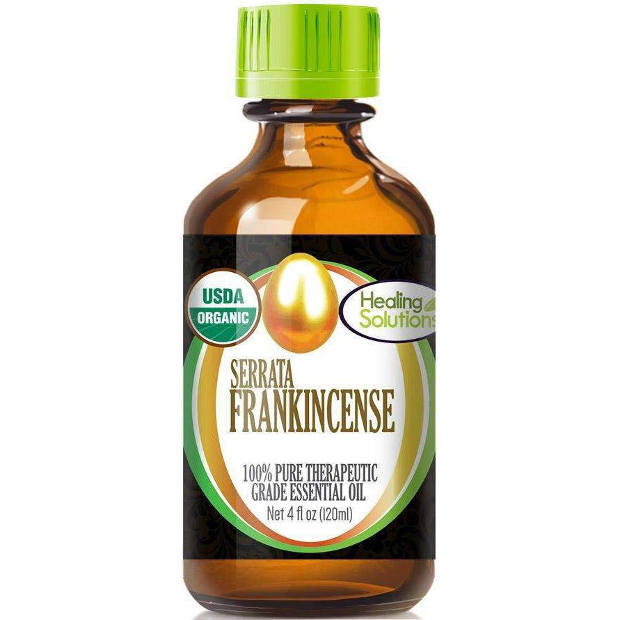 Premium Organic Frankincense Essential Oil, USDA organic, certified, and all natural oil. Comes in a convenient glass with Euro dropper cap. – Healing Solutions | Essential