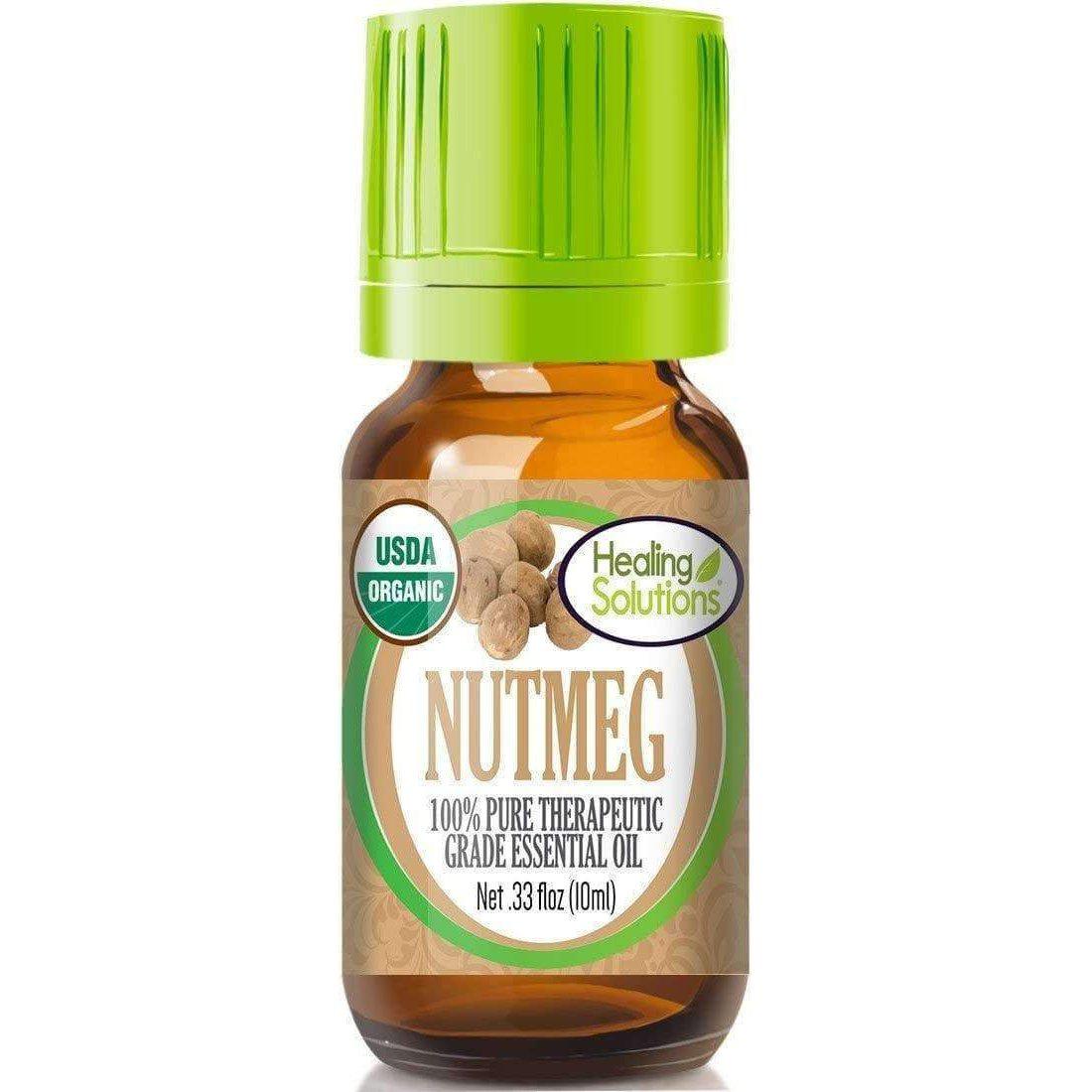 A bottle of nutmeg essential oil with nutmeg on white background Stock  Photo by ©MadeleineSteinbach 179380434