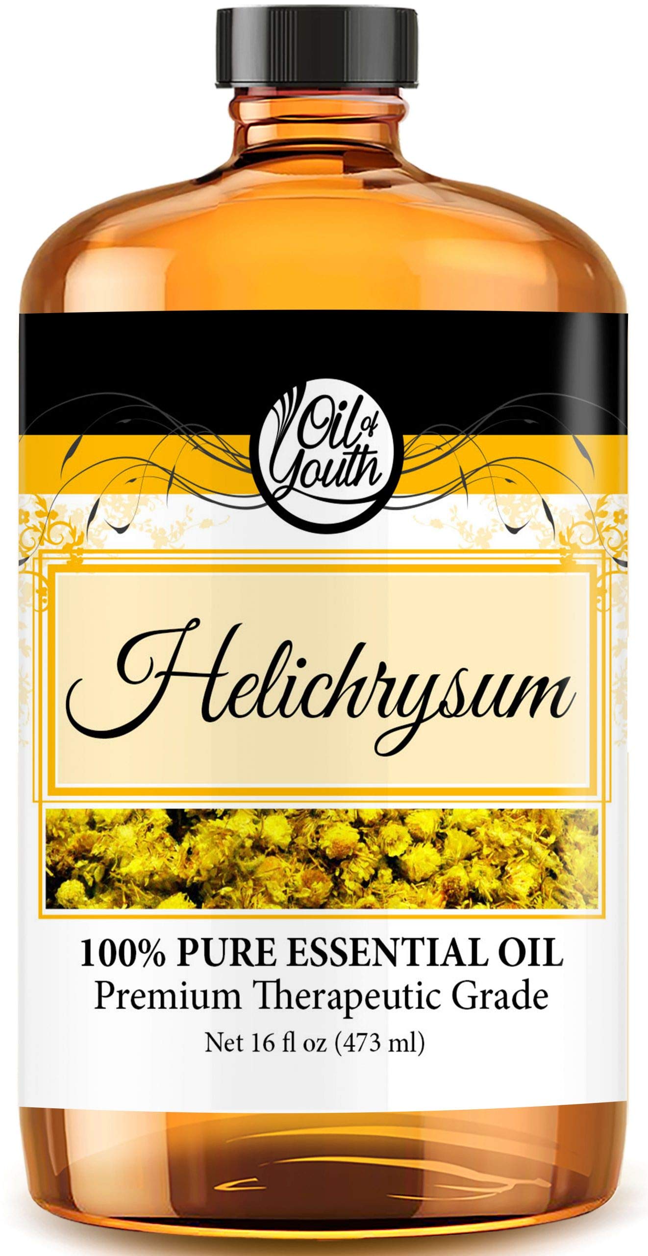 Oil of Youth Essential Oils 16oz - Helichrysum Essential Oil - 16 Fluid Ounces - Healing Solutions product image