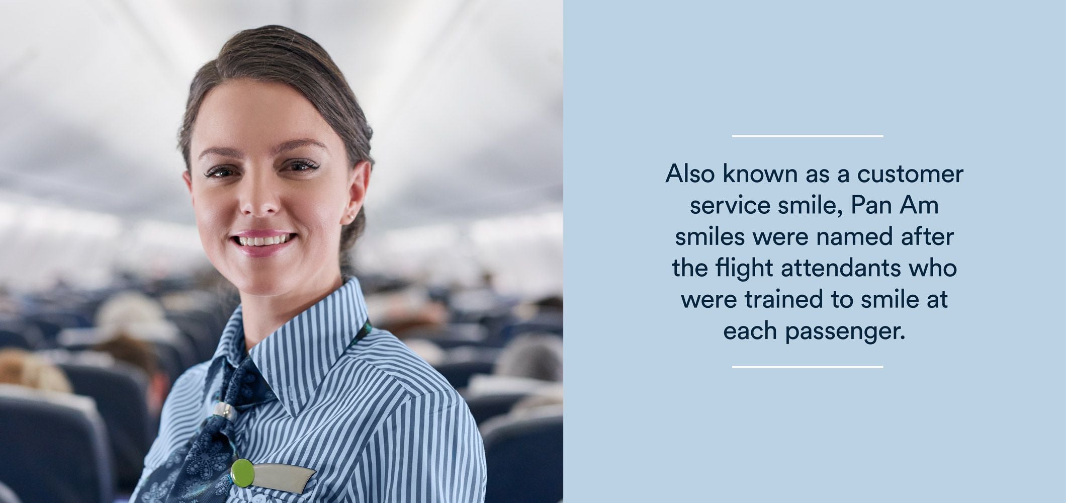 a pan am smile is also known as a customer service smile