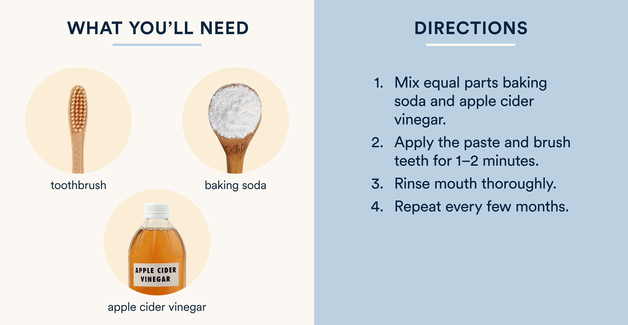 how to whiten teeth with baking soda and apple cider vinegar 