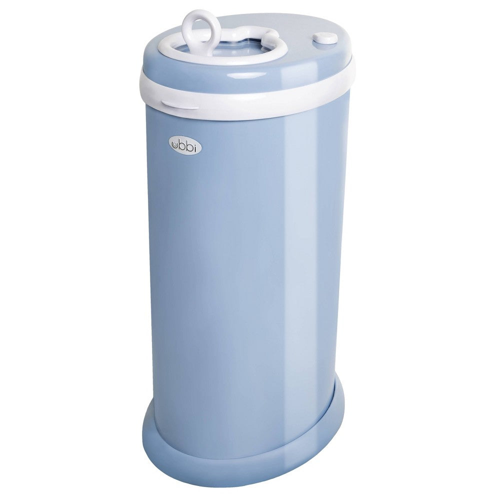 New Ubbi Steel Odor Locking Diaper Pail (Cloudy Blue)