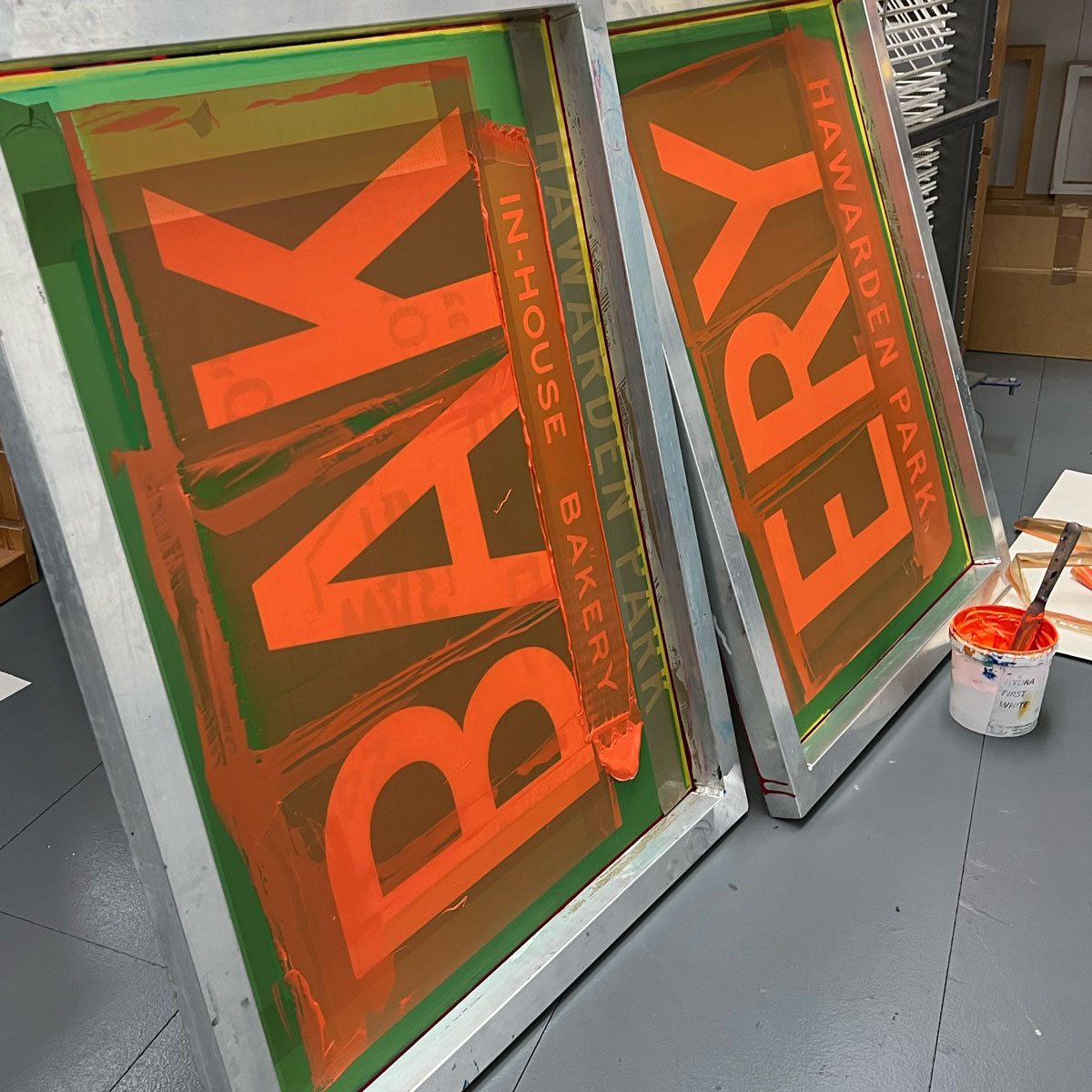 Silkscreens for screenprinting banners