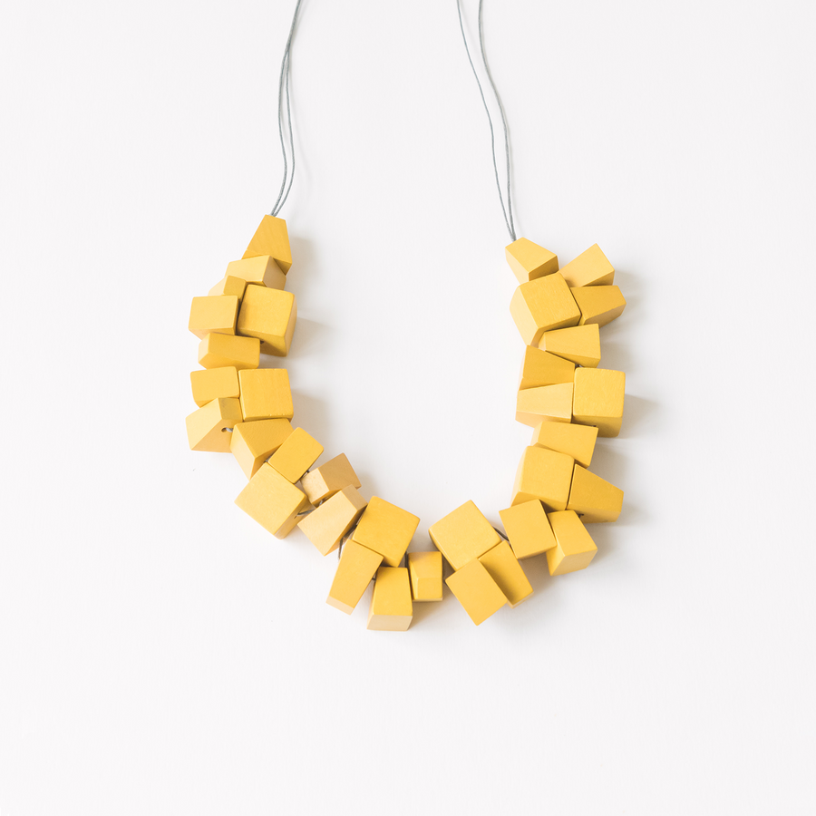 mustard statement necklace