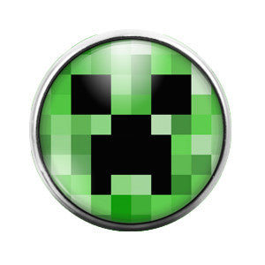 Minecraft 18mm Glass Dome Candy Snap Charm Gd0156 95boutique
