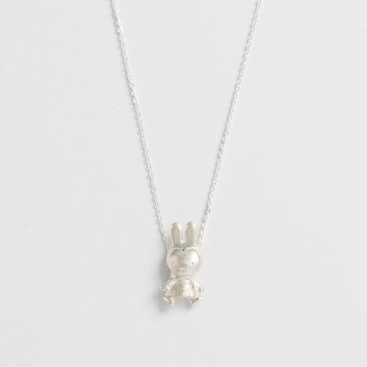 Miffy Charm necklace dressed for Winter with a scarve in sterling silver