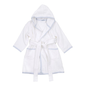 Gingham Trim Robe - Blueberi Pearl