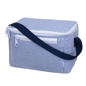Navy Seersucker Lunchbox - Blueberi Pearl