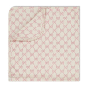 Blush Bow Blanket - Blueberi Pearl