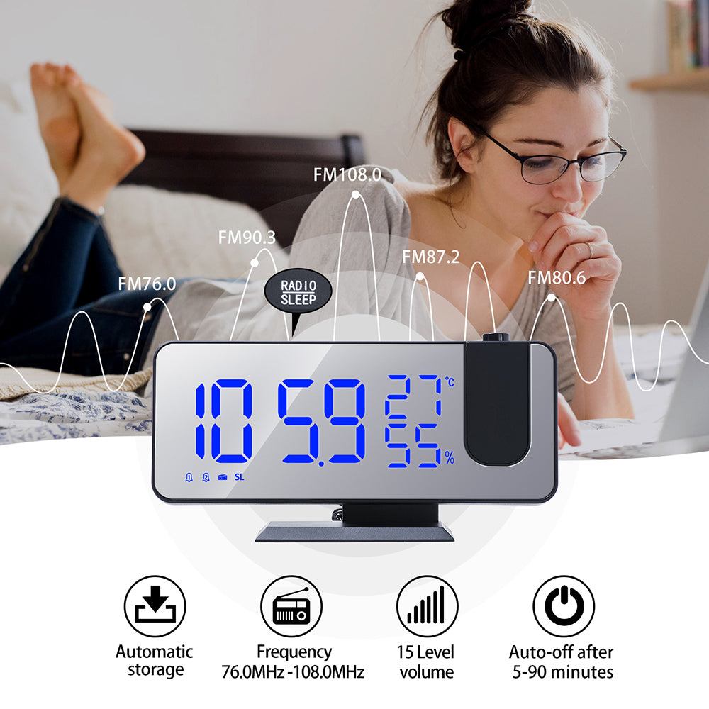 Mirror Projection Alarm Clock