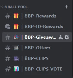 8BP Giveaway Channel