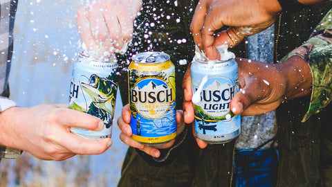 Busch Beer Fish Cans