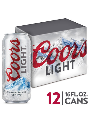 Coors Light 16oz Pounder Beer Cans