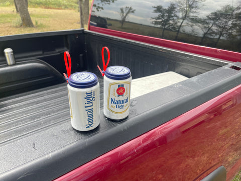 Natty Light with Beer Can Fishing Lids