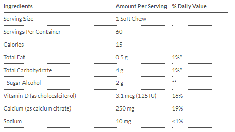 Bariatric Advantage Calcium Citrate Chewy Bites 250mg - Available in 3 Flavors!