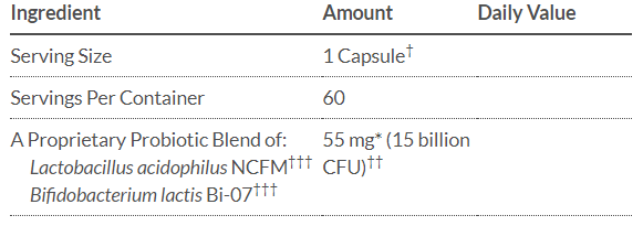 Bariatric Advantage FloraVantage Balance Probiotic 15 Billion CFU Capsules (60 Count)