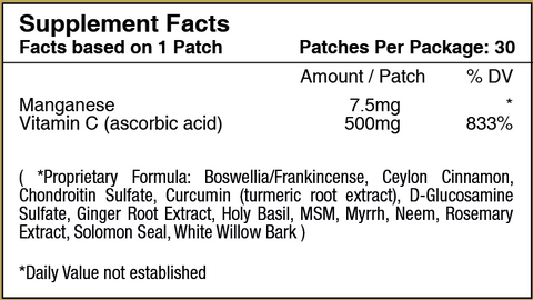 Glucosamine and Chondroitin Topical Plus Vitamin Patch by PatchAid