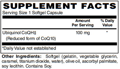 BariatricPal Ubiquinol CoQH Reduced Form of CoQ10 for Enhanced Absorption 100mg - Easy Swallow Softgels