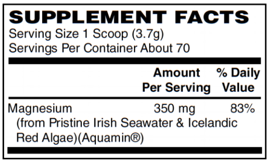 BariatricPal Magnesium Powder - Certified Organic Whole Food & Certified Vegan! (70 Servings)
