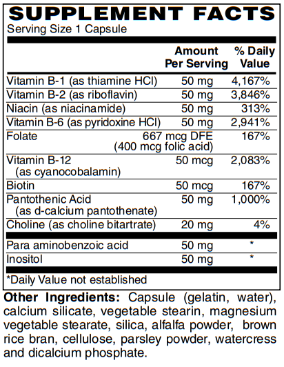 BariatricPal Sustained Release B-Complex 50 (USP-Grade!) - Easy Swallow Vegetarian Capsules