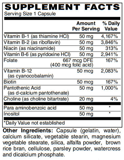 BariatricPal Sustained Release B-Complex 50 (USP-Grade!) - Easy Swallow Vegetarian Capsules