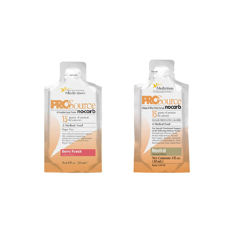 ProSource NoCarb Liquid 15g Collagen & Whey Protein Packets by Medtrition - Variety Pack