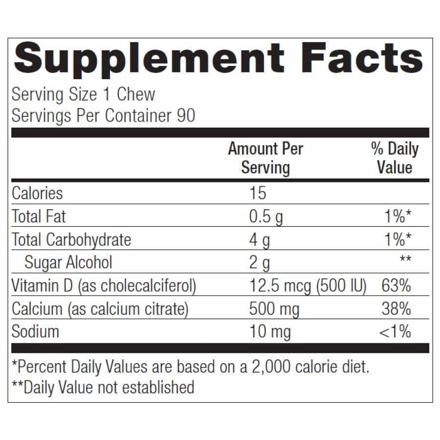 Bariatric Advantage Calcium Citrate Chewy Bites 500mg Available In 10 Flavors 5501