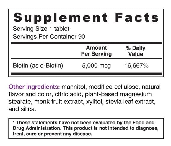 BariMelts Biotin 5,000 mcg