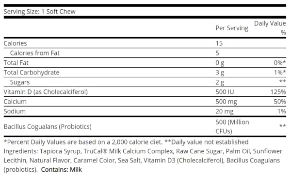 ProCare Health Calcium Soft Chew 500mg - Sea Salted Caramel