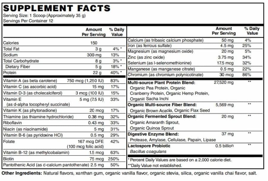 BariatricPal Organic Plant-Based Balanced Meal Replacement Complete Nutritional Shake - Vanilla