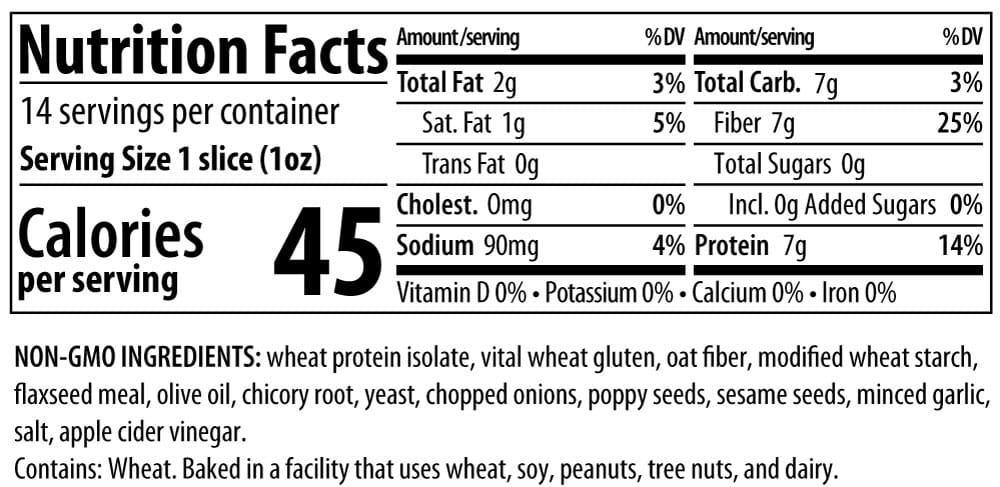 ThinSlim Foods Zero Carb Protein Bread - Everything