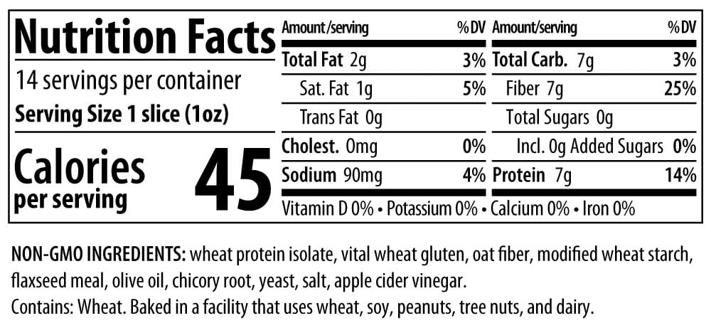 ThinSlim Foods Zero Carb Protein Bread - Plain