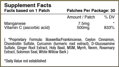 Glucosamine And Chondroitin Topical Plus Patch By Patchaid