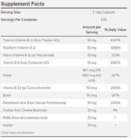 Vitamin B-50 Veg Capsules by NOW Foods