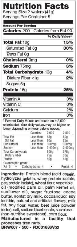 BariatricPal Square Protein Wafers - Raspberry