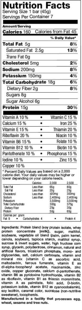 BariatricPal Protein Bars - Cinnamon Crunch